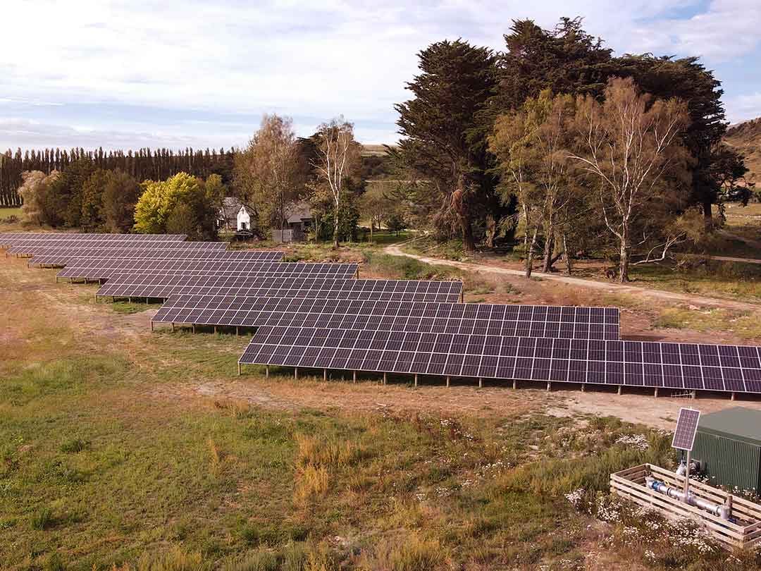 Solar ground array installation